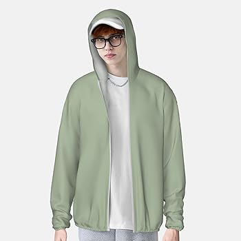 Amazon.com: Sage Green Solid Color White Mens Sun Shirt Sun